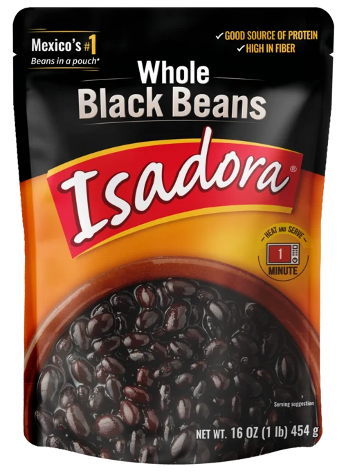 Isadora Whole Black Beans pouch
