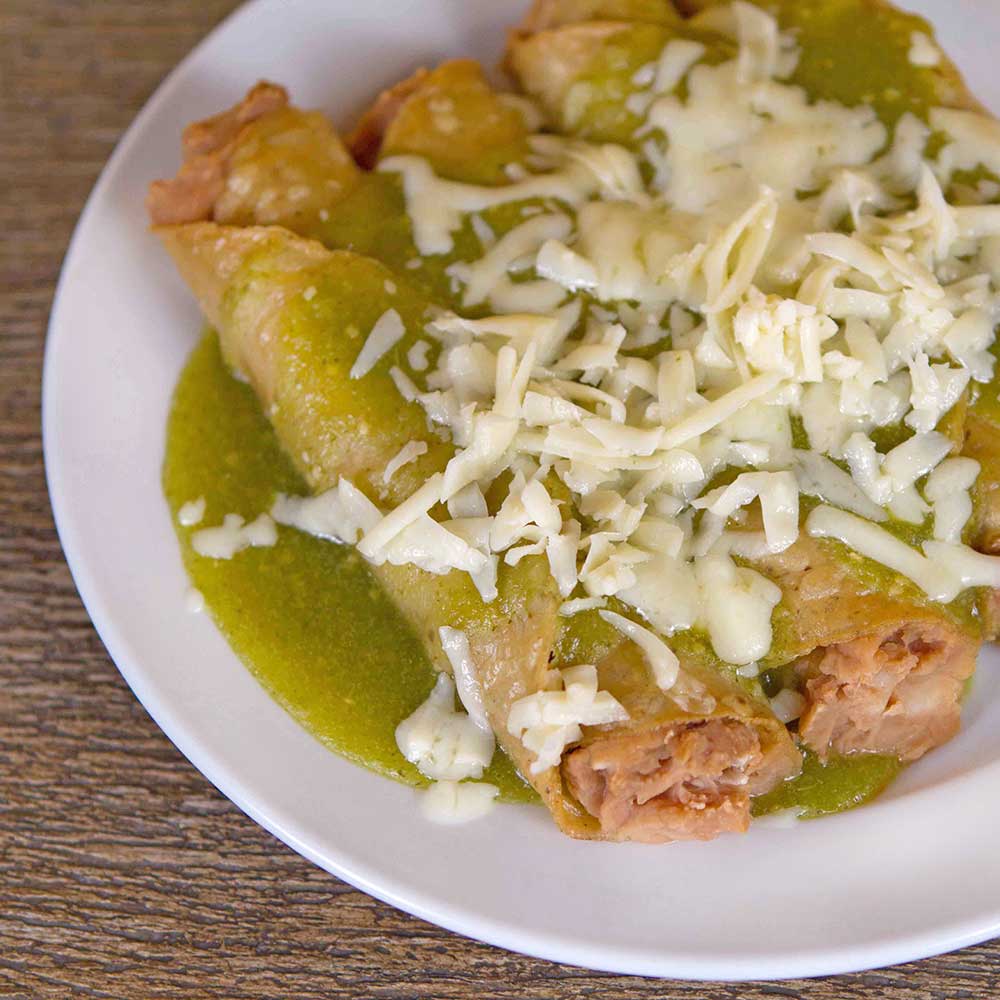 ENCHILADAS STUFFED WITH BEANS