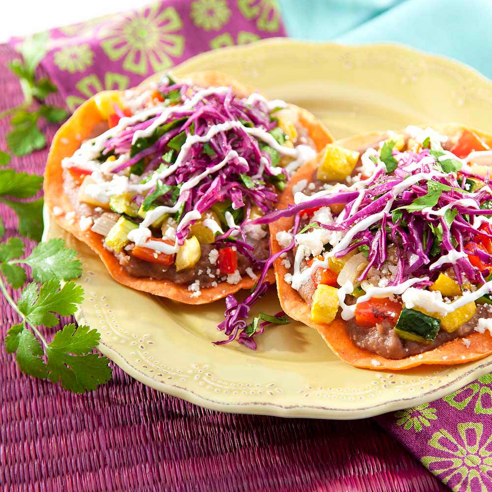 ROASTED VEGETABLE TOSTADAS
