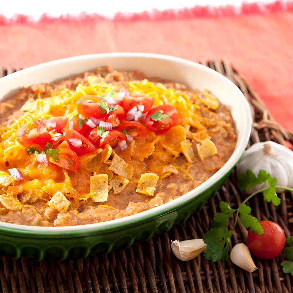 TEX MEX BEANS GRATIN WITH ROASTED GARLIC